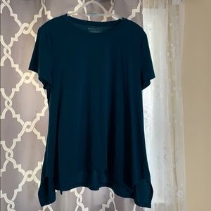 Athleta teal top asymmetrical size XL —NEW!